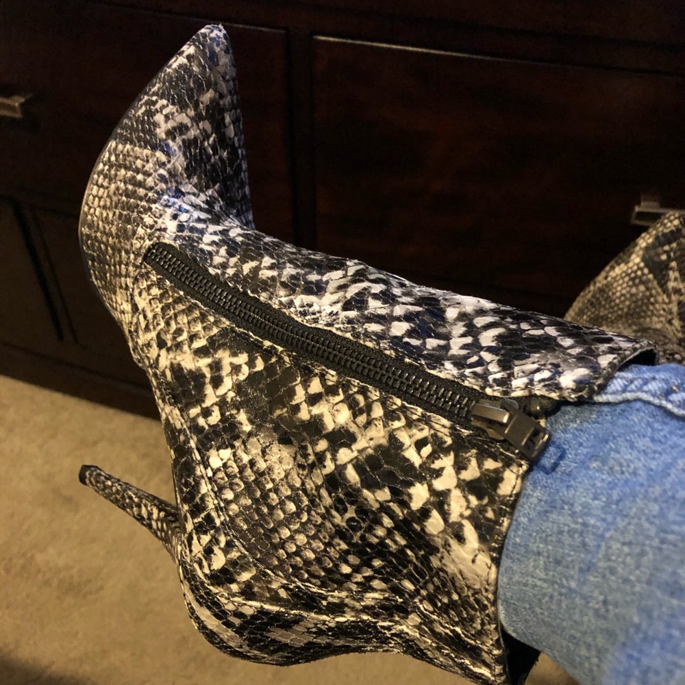 MIA Snake-Print Ankle Boots